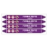 Značení potrubí, formaldehyd, 4 ks, 250 × 26 mm